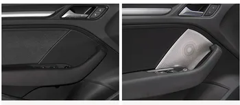 Auto styling pre Audi A3 8V sedan-2017 Nehrdzavejúcej ocele, Nálepky, audio reproduktorov kryt zdobenie interiérom výliskov