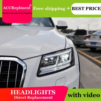 Auto Styling pre Audi Q5 Svetlomety 2009-2018 Q5 LED Reflektor DRL Objektív Dvojitý Lúč HID H7 Xenon bi xenon šošovky