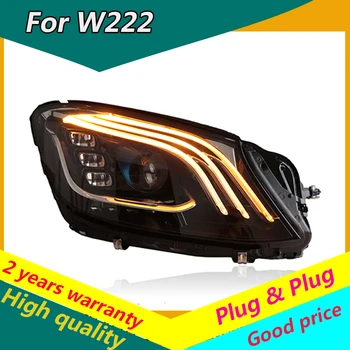Auto Styling Pre BENZ W222 Svetlomety-2019 S350 S400 W222 LED Reflektor DRL Hid Bi Xenon Auto Svetlometu Príslušenstvo