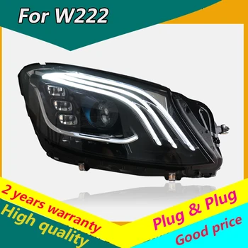 Auto Styling Pre BENZ W222 Svetlomety-2019 S350 S400 W222 LED Reflektor DRL Hid Bi Xenon Auto Svetlometu Príslušenstvo
