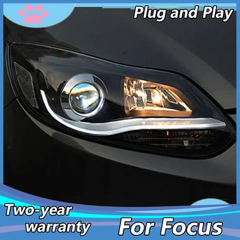 Auto Styling pre roky 2012-Ford Focus LED Svetlá Nové Focus3 DRL Objektív Dvojitý Lúč HID H7 Xenon bi xenon šošovky
