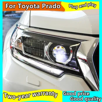 Auto styling pre Toyota 2018 2019 Prado VŠETKY LED reflektor Pôdy cruiser prado s dynamickým zase signál LED reflektor Príslušenstvo