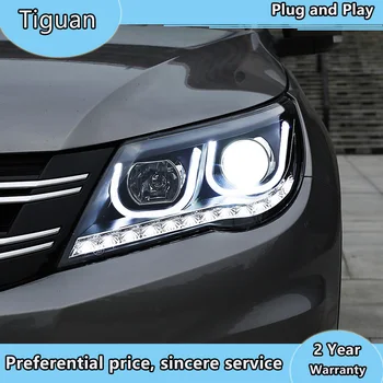 Auto Styling Pre VW 2010-2013 Tiguan Svetlomety Nový Tiguan LED Reflektor DRL Objektív Dvojitý Lúč HID H7 Xenon Auto Príslušenstvo