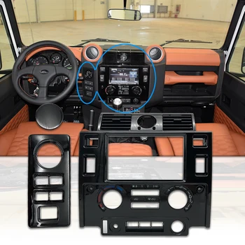 Auto styling Stereo Dvojité 2 Din palubnej doske Auta tabuli stredovej konzoly pre Land Rover Defender lesklý čierny matný čierny KARBÓNOVÝ VZHĽAD