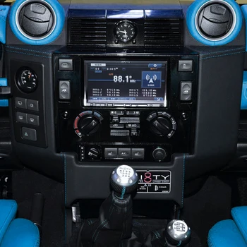 Auto styling Stereo Dvojité 2 Din palubnej doske Auta tabuli stredovej konzoly pre Land Rover Defender lesklý čierny matný čierny KARBÓNOVÝ VZHĽAD