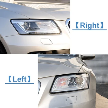 Auto Svetlometu Objektívu Tienidlo Vľavo a Vpravo PC Kryt Predné Svetlomety Transparentné Lampshades Pre AUDI Q5 2009-2012 Auto Príslušenstvo