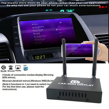 Auto WiFi Zobrazenie Zrkadla Odkaz MiraBox 2.4 G+5G server DLNA, Airplay pre Android iOS W/ kompatibilný s HDMI