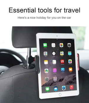 Auto Zadnom Sedadle Telefón Držiak o 360 Stupňov a Otáčať Stojan Auto opierky hlavy, Stredová Podpora Pre počítač Tablet PC, iPad Mini Pro Auto Príslušenstvo