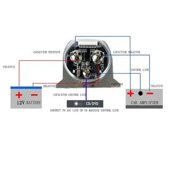 Auto Úprava 3.0 Farad Kondenzátor Audio 20DCV Auto Digitálne Napájanie Upravené Auto Diely Ochrana Automatické Obnovenie
