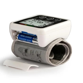 Automatické Digitálne Zápästie Krvný Tlak Monitor Sphygmomanometer Heart Rate Meter BP Tonometer Meter Tansiyon Aleti Tensiometro