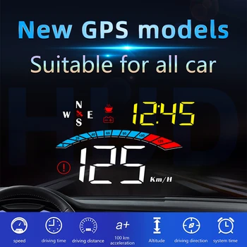 Automatické Elektronické Napätie Alarm M16 Auto HUD GPS BD, Head Up Displej Čelné sklo Rýchlosť Projektor Alarm prekročenia rýchlosti