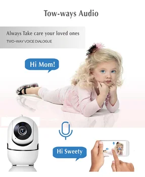 Automatické Sledovanie IP Kamera 1080P HD Bezdrôtový WiFi Home Security Camara INFRAČERVENÉ Nočné Videnie CCTV Kamery obojsmerné Audio Baby Monitor