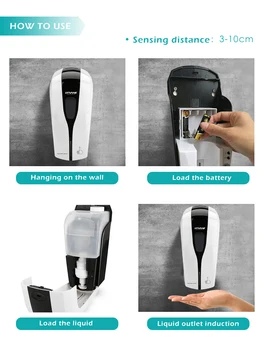 Automatické čistiace prostriedky na Ruky Postrekovač, Wall-mount Indukčné, Dezinfekčný Sprej Indukčné Touchless Hand sanitizer práčka 1L