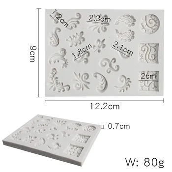 Autor DIY Hliny Paisley Vzor Stampo Cemento Epoxidové Živice Formy Šperky Robiť 3d Stena Panel Foriem pre Sadrové