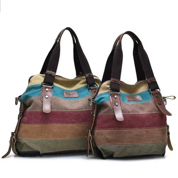 Autor Kvality Panelled Žien Segmentov Odolného Plátna taška cez Rameno Módne Patchwork Messenger taška na Bežné Kabelka Tote Bag