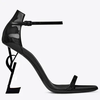 Autor Sandále Členok Popruhu Topánky Ženy Típat Prst Vysokým Podpätkom Čerpadlá Luxusné Dizajnér Dámy Strany Topánky Sapatos De Mujer BA12