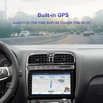 Autorádia GPS Navigácie Multimediálny Prehrávač Pre VW Volkswagen POLO Sedan 2008-2Din Android 9 Auto Stereo Headunit Video