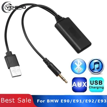 Aux Kábel Auto Bezdrôtové Bluetooth Prijímač USB, 3.5 MM Stereo Hudby cigaretový zapaľovač Audio Adaptér pre BMW E90 E91 E92 E93