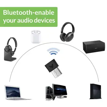 Avantree DG80 Bluetooth 5.0 USB Bluetooth Audio Vysielač Adaptér (Externý) pre Hudbu, Hovory, Hry, Filmy na PC