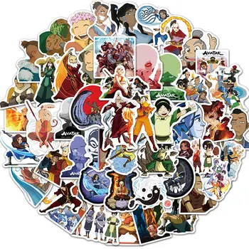 Avatar Posledný Airbender Nálepky 50PCS Anime Nepremokavé Batožiny Notebook Cartoon Gitara Skateboard Notebook Prilba Stiker Hračky