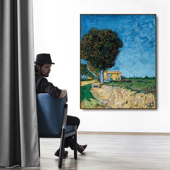 Avenue Bij Arles Vincent Van Gogh Plagát, Tlač Plátno na Maľovanie Domova Wall Art Obrázky, Obývacej Izby, Spálne Dekorácie