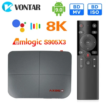 AX95 s veľkosťou 4 gb, 128 GB TV Box Android 9.0 TVBOX Amlogic S905X3 Podpora Dolby BD MV BD ISO Wifi 4K 60fps Google Prehrávač Youtube
