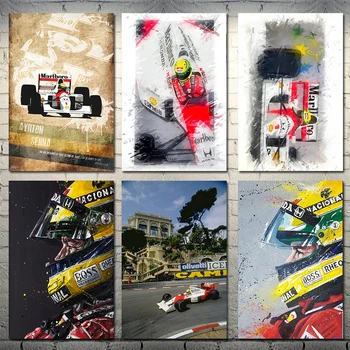 Ayrton Senna Da Silva, Šport, Umenie Hodváb Plátno Plagát 13x20 24x36 Palcový obrazov na Stenu-002