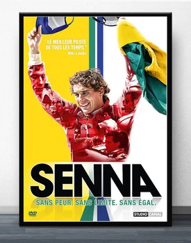 Ayrton Senna F1 Formula Legend Star Šampión Pretekárske Auto Plátno na Maľovanie Vintage Poster a Vytlačí Wall Art Obraz pre Home Decor
