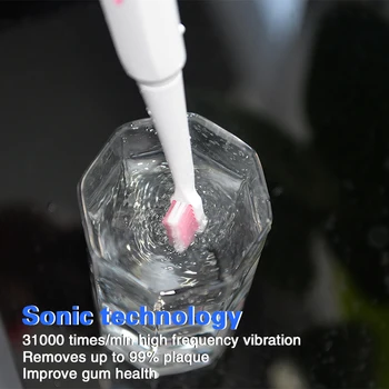 AZDENT Elektrické Sonická zubná Kefka Bezdrôtová Nabíjateľná Zuby Kefkou IPX7 Vodotesný s 4 Náhradný Zub Hlavy pre Dospelých