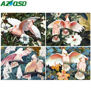 AZQSD Diamond Umenie Maľba Papagáj 5d Diy Diamond Výšivky Vtákov Mozaiky Ručné Vyšívanie Darček Domova Cross Stitch Súpravy