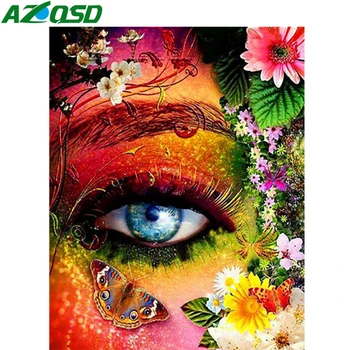 AZQSD DIY Maľovanie Podľa Čísel Abstraktné Portrét Handpainted Darček Umenie Akrylová Farba Farebnosť Podľa Čísel Žena Plátno Domova