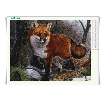 AZQSD Plné Námestie Diamond Maľovanie Mozaiky Zvierat Domáce Dekorácie Diamond Výšivky Predaj Fox Úplné Súpravy, Ručné Darček