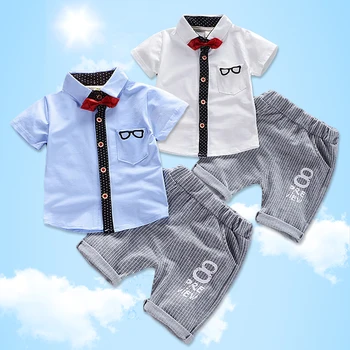Baby Chlapci Ležérne Oblečenie Sady 2021 Lete Dieťa Gentleman, 2 ks Elegantné Oblečenie, Detský Šport Oblek Pre Batoľa Deti Tepláková súprava