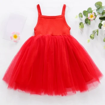 Baby Girl Dress Leto Bez Rukávov Tylu Batoľa Detská Princezná Strany Narodeniny Tutu Šaty Novorodenca Oblečenie Nový Príchod