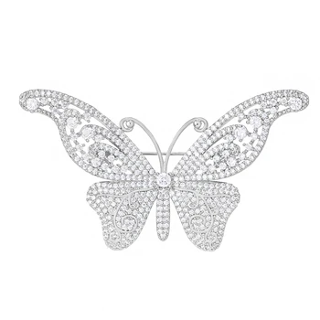Baiduqiandu Zbrusu Nový Príchod Vysokej Kvality Shinning Cubic Zirconia Micro Pave Motýľ Brošňa Kolíky pre Ženy
