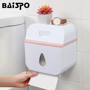 BAISPO Punč Zadarmo Nepremokavé Tkaniva Box Tvorivé Dvojvrstvové Úložný Box Prenosný Toaletného Papiera Držiak Kúpeľňa Príslušenstvo Sady