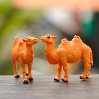 BAIUFOR 4 KS Camel Figúrka Mini Model Púšti Loď Rozprávková Záhrada Miniatúry DIY Snehu Svete, Dekorácie, bytové Doplnky