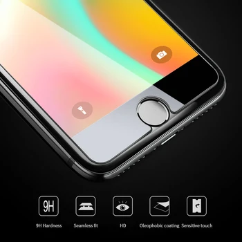 BAIXIN Tvrdeného skla pre iphone XR XS XS Max X Tvrdené Predné Film pre iphone 4s, 5s SE 6 6 8 7 plus screen protector