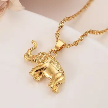 Bangrui slon Šperky sady Klasická Náhrdelníky Náušnice Nastaviť Zlatá Farba & Mosadze,Arabských/Afrike Svadobné Veno Nevesty darček