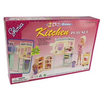 Barbie Bábika Ken Radosť Domov Nastaviť domček pre bábiky Kuchynský Nábytok Chladnička Pitnej Melón Prísť s množstvom Doplnkov