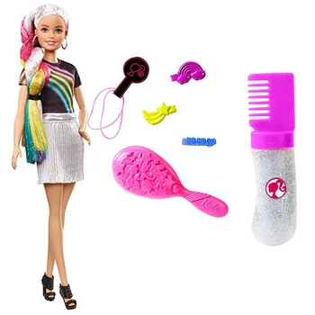 Barbie Fashionistas Bábika Rainbow Iskru Vlasy s Príslušenstvom a Oblečenie, Hračky pre Dievča Brinquedos Módne Boneca Módne Bábiky