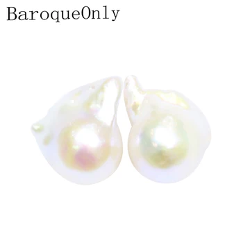 BaroqueOnly Prírodná biela Usadenina Barokový Perly PÁR Nahé Korálky Pre KUTILOV, náušnice, Šperky, Takže BG