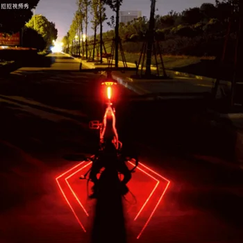 BaseCamp Svetlo na Bicykel Laser zadné svetlo stropné Svetlá LED Svietidlo na Bicykel Cool Osobnosti MTB USB Nabíjanie Výstražné Svetlá Bike Príslušenstvo