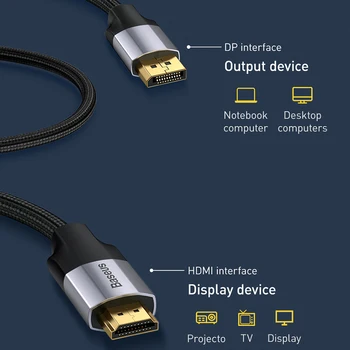 Baseus DP na Kábel HDMI Prepínač Adaptéra Na 4KHD Veľké Zdieľania Obrazovky pre Počítače, TV, Projektor Office hdmi splitter