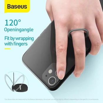 Baseus Ultra Slim 2.1 mm Telefón Prst Krúžok Držiak Univerzálny Stolný Držiak Pre iPhone Samsang Pre Magnetické Auto Držiaka Telefónu