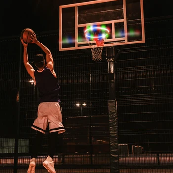 Basketbalová Obruč Rámu LED Lampa Slnečnej Energie Powered Blikajúce Osvetlenie, Solárne Kôš Svetelné Pásy pre Basketbal Hra