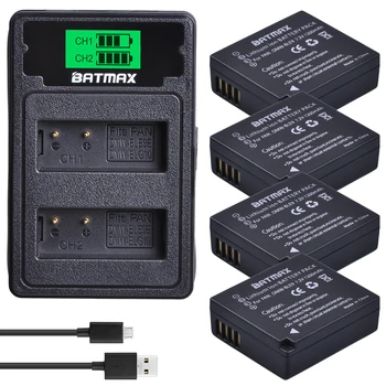 Batmax DMW-BLG10 DMW-BLE9 BLE9E BP-DC15 Kamera, Batéria +LCD Duálny USB Nabíjačka pre Panasonic LUMIX GF5 GF6 GX7 LX100 GX80 GX85