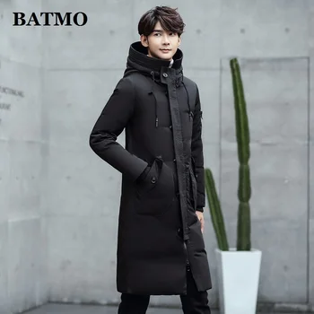 BATMO 2019 nový príchod zimy vysoká kvalita 80% biele kačacie nadol kapucňou bundy mužov,pánske zimné dole kabát 61811