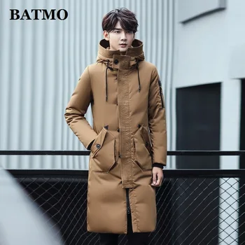 BATMO 2019 nový príchod zimy vysoká kvalita 80% biele kačacie nadol kapucňou bundy mužov,pánske zimné dole kabát 61811