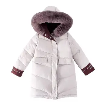 Batoľa dievča bunda Baby Girl Fashion Bunda Kožušiny Teplé detské dievčenské Bavlnené Vatovaný kabát Zahustiť Vetrovka deti zimná bunda
